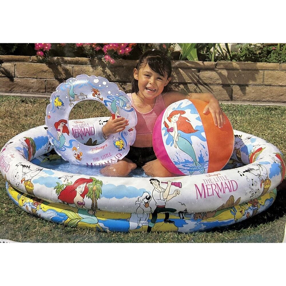 Intex The Wet Set The Little Mermaid 1991 50" x 10" POOL & 20" RING Only‎